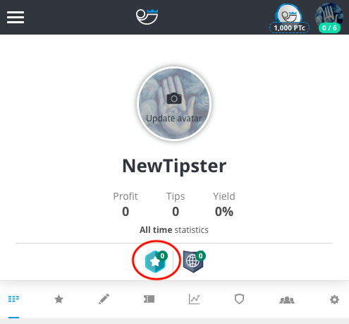 User profile main page