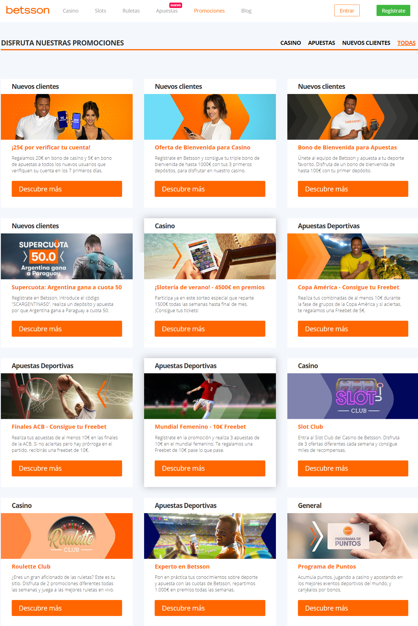 Betsson Bonos
