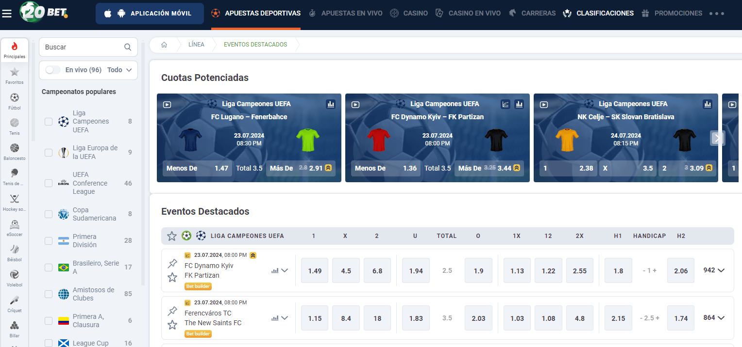 20Bet Apuestas Deportivas