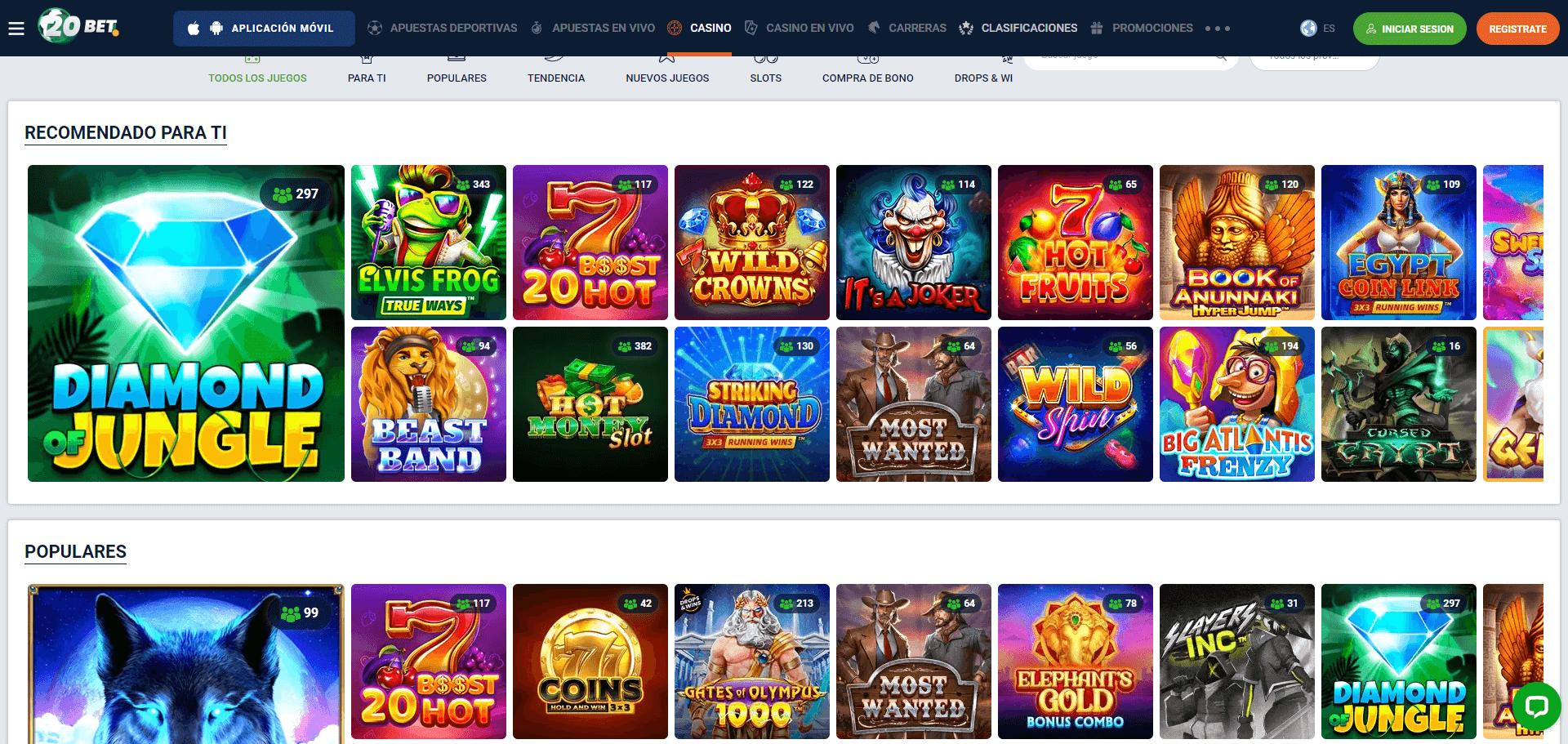 20Bet Casino en Linea