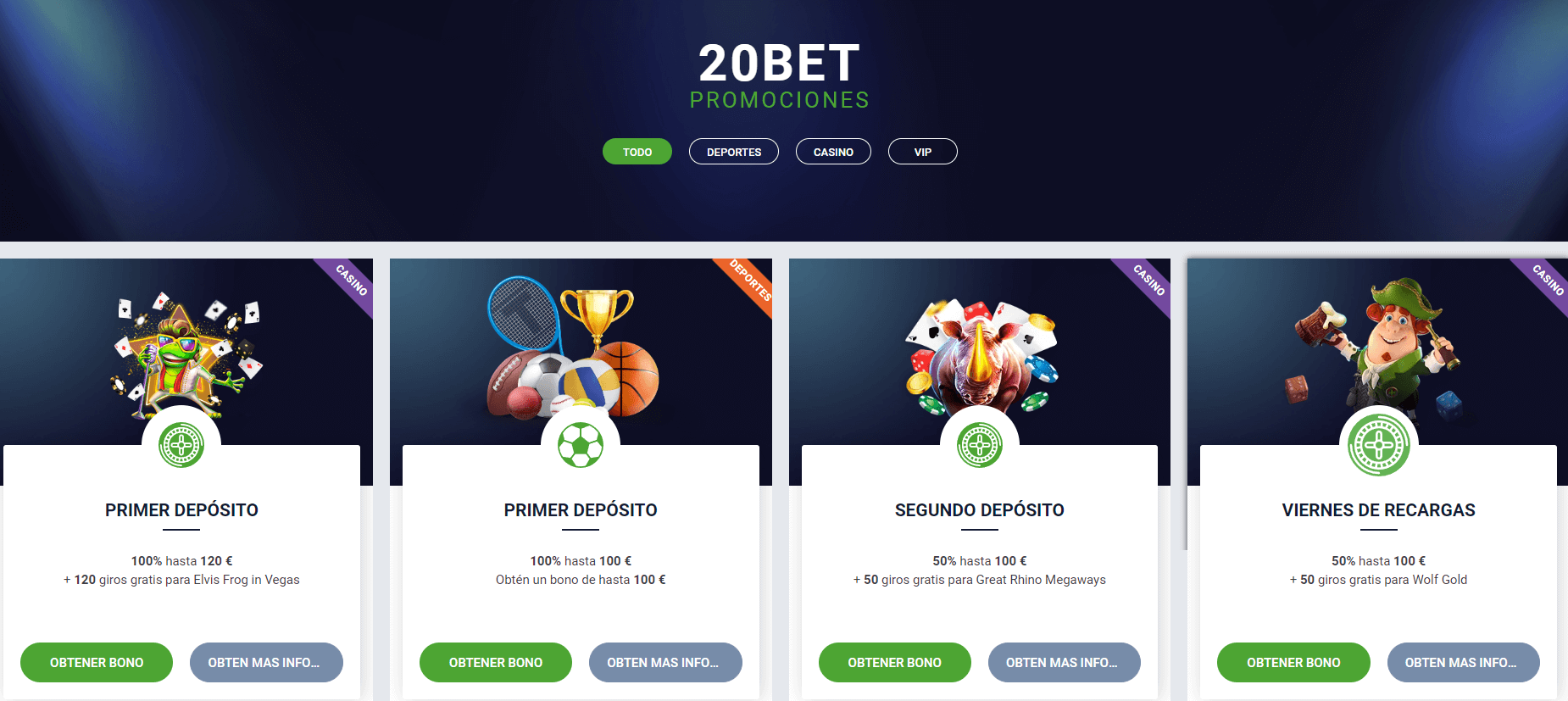promociones de 20Bet